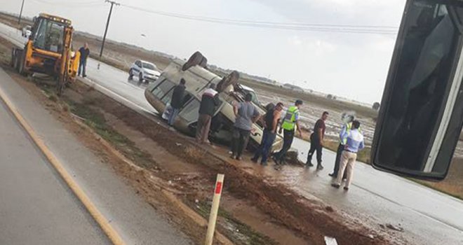  Lefkoşa - Mağusa yolunda korkutan kaza