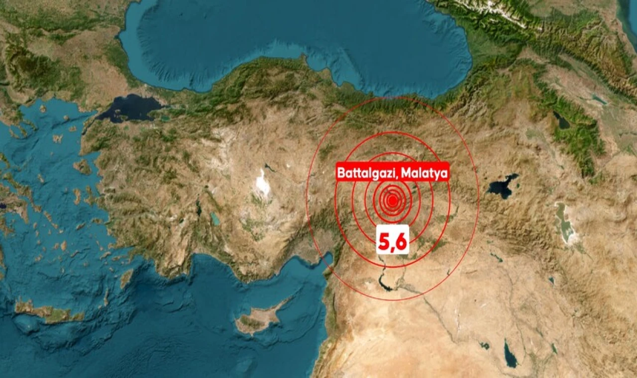Malatya'da 5,6 büyüklüğünde deprem