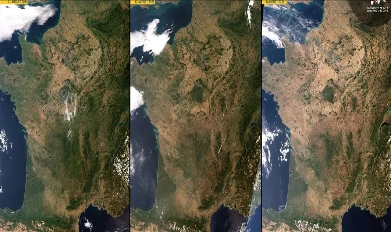 Rekor seviyede sıcaklıkların görüldüğü Fransa'da 1373 dere kurudu