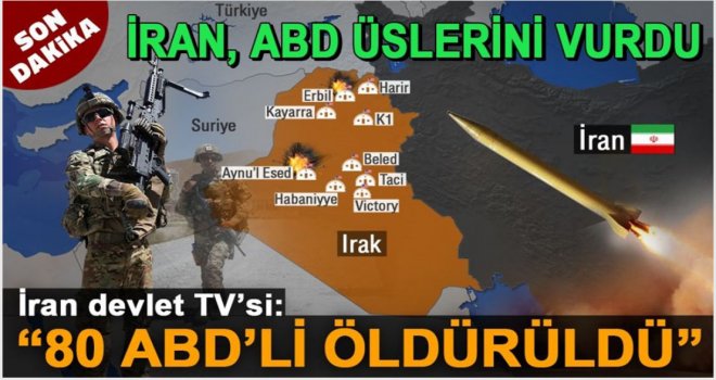 ABD - İran son dakika: İran, ABD üssünü balistik füze ile vurdu