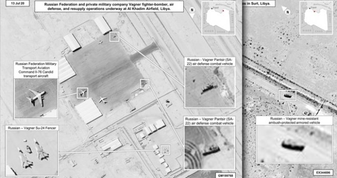 ABD, Rusya'nın Libya'da konumlandırdığı askeri ekipmanlara ilişkin uydu fotoğraflarını paylaştı