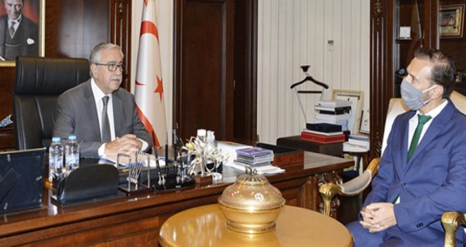 Akıncı, Roma Temsilciliği'ne Atanan Mustafa Davulcu’yu Kabul Etti