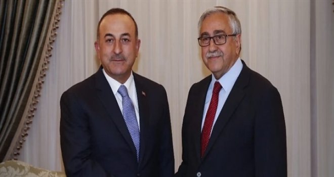 AKINCI TC DIŞİŞLERİ BAKANI ÇAVUŞOĞLU’NU KABUL ETTİ
