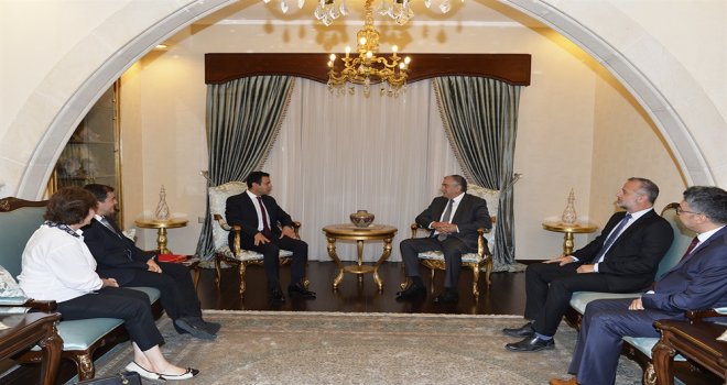 AKINCI, TÜRKİYE VE KKTC ÇEVRE MÜHENDİSLERİ ODALARININ YÖNETİCİLERİNİ KABUL ETTİ