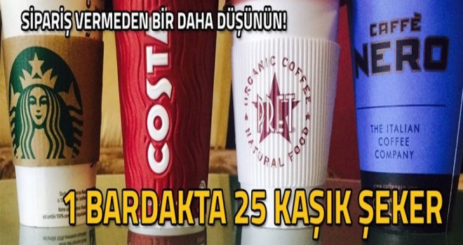 Bir bardak kahvede 25 kaşık şeker