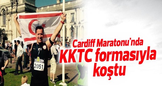 Cardiff Maratonu'nda KKTC formasıyla koştu