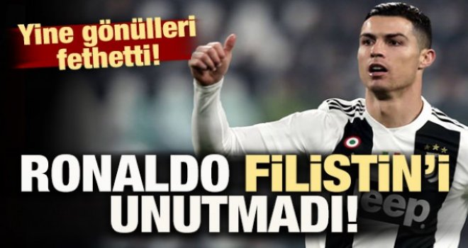 Cristiano Ronaldo Filistin'i unutmadı!