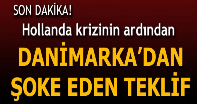 Danimarka'dan Başbakan Yıldırım'a şoke eden erteleme teklifi!