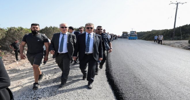 Dipkarpaz-Manastır yolunda asfaltlama çalışmaları başladı