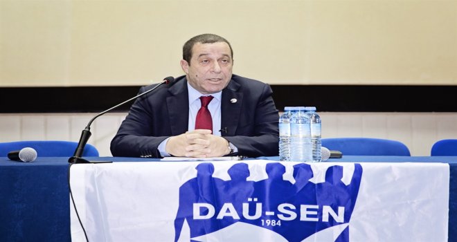 DP GENEL BAŞKANI SERDAR DENKTAŞ, DAÜ-SEN ÜYELERİYLE GÖRÜŞTÜ