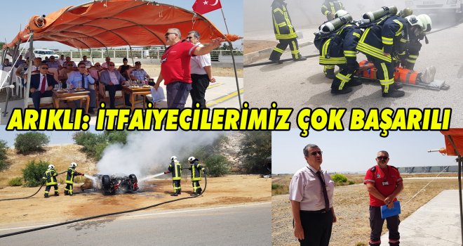 Ercan Havalimanı’nda üç aşamalı senaryoya dayalı yangın söndürme ve kurtarma tatbikatı gerçekleştirdi