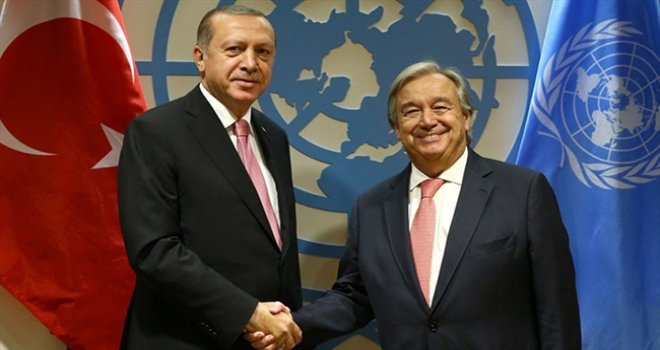 ERDOĞAN, GUTERRES İLE GÖRÜŞTÜ
