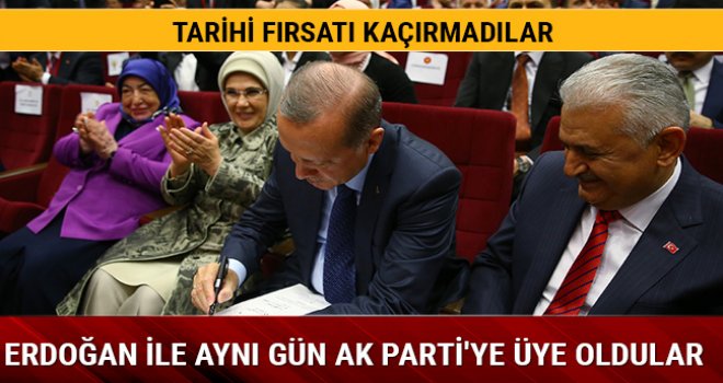 Erdoğan ile aynı gün AK Parti'ye üye oldular