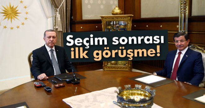 Erdoğan ile Davutoğlu seçim sonrası ilk kez bir araya geldi