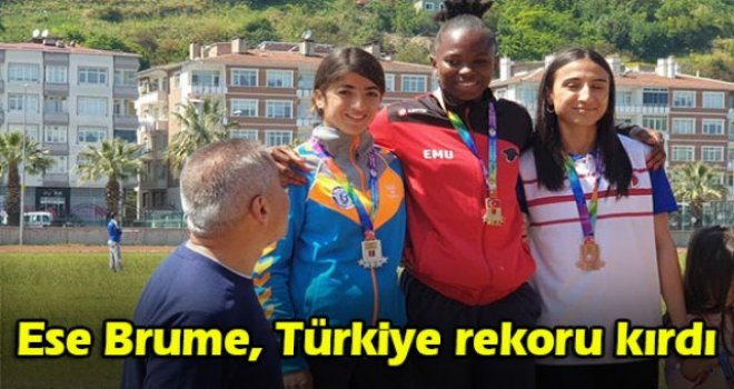 Ese Brume, Türkiye rekoru kırdı