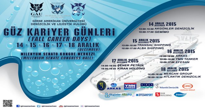 GAÜ DENİZCİLİK VE LOJİSTİK KARİYER GÜNLERİ 14 ARALIK’TA BAŞLIYOR