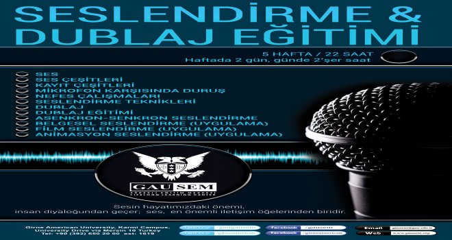 GAÜ-SEM’den dublaj eğitimi