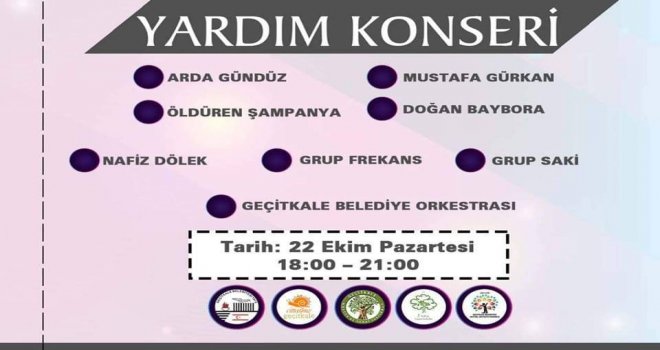 GEÇİTKALE BELEDİYESİ’NDEN YARDIM AMAÇLI KONSER