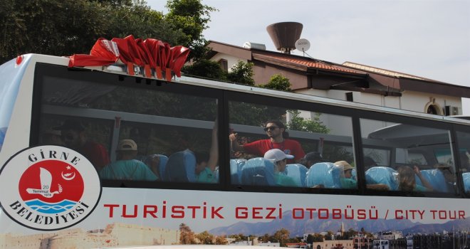 GİRNE BELEDİYESİ, TURİSTİK GEZİ OTOBÜSÜ SEFERLERİNE BAŞLIYOR.