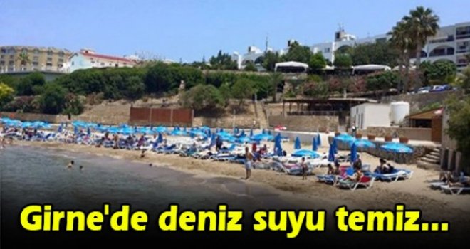 Girne'de deniz suyu temiz...