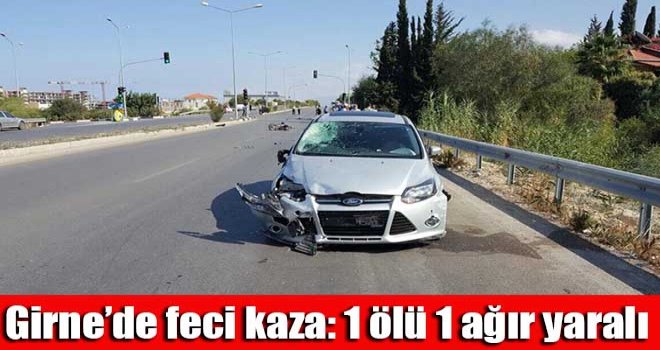 Girne’de feci kaza, 1 ölü 1 ağır yaralı