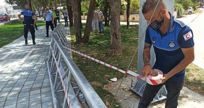 Gönyeli'deki MOBESE çalışmaları durdu