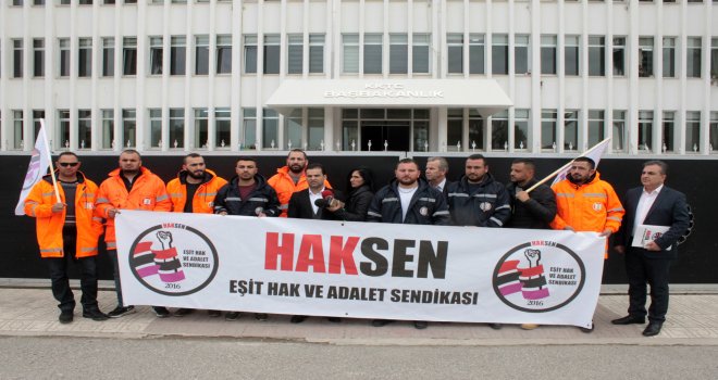 HAKSEN BAŞBAKANLIK ÖNÜNDE AÇIKLAMA YAPTI