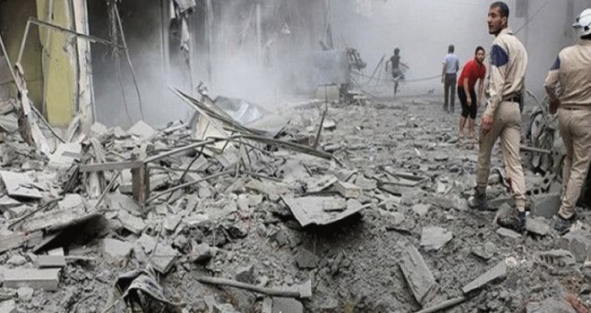 Halep’teki pazar yerine hava saldırısı