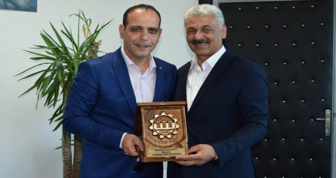 Harmancı, Kemerhisar Belediye Başkanı Kirazcı'yı kabul etti