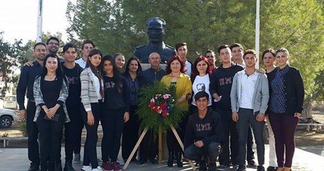 Haspolat Meslek Lisesi görkemli bir törenle Atatürk’ü andı