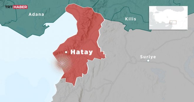 Hatay'da 4,1 büyüklüğünde deprem