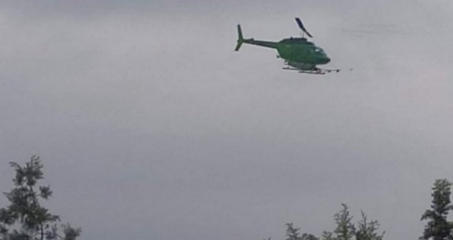 Helikopter ile havadan biyolojik çam kese böceği mücadelesi programı başladı