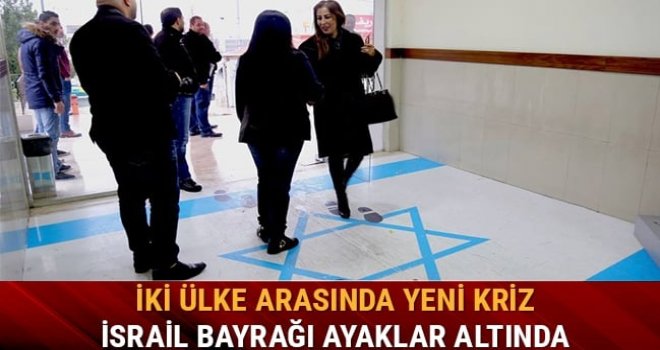 İsrail bayrağını ayaklar altına aldı
