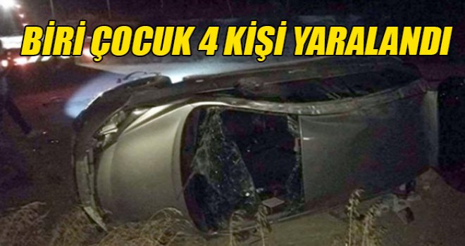 Kaldırıma çarpıp takla attı