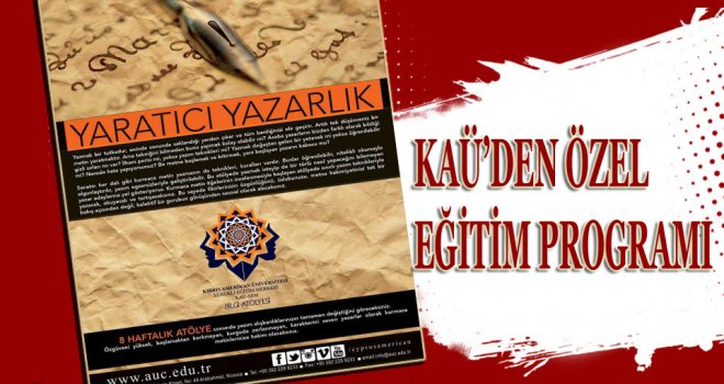 KAÜSEM YARATICI YAZARLIK KURSU BAŞLIYOR 