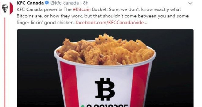 KFC, Bitcoin ile tavuk satmaya başladı