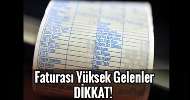 KIB-TEK'den gelen faturalarınızı 2 defa kontrol ediniz