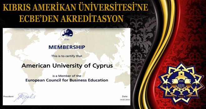 KIBRIS AMERİKAN ÜNİVERSİTESİ’NE ECBE’DEN AKREDİTASYON