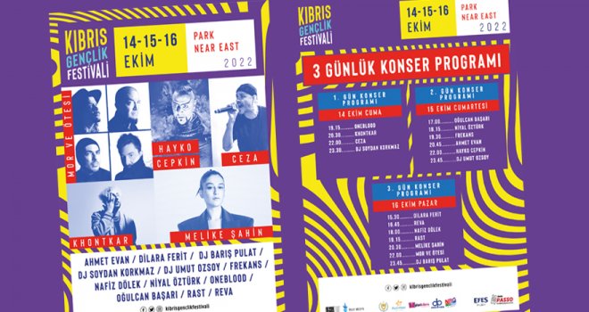 Kıbrıs Gençlik Festivali 14-16 Ekim’de yapılıyor