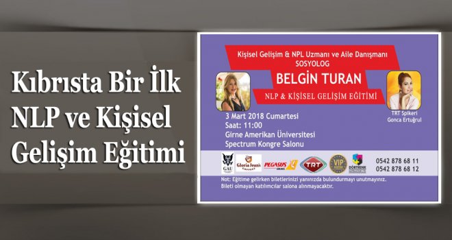 Kıbrısta Bir İlk NLP ve Kişisel Gelişim Eğitimi