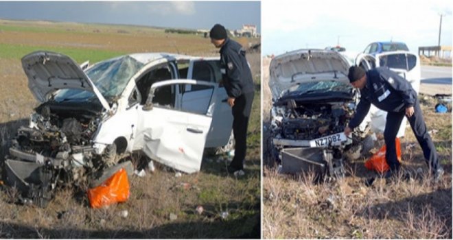 KİRALIK ARAÇ TARLAYA UÇTU