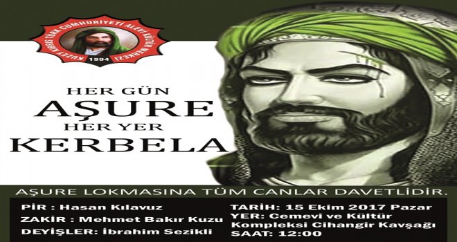 KKTC ALEVİ KÜLTÜR MERKEZİ PAZAR GÜNÜ AŞURE ETKİNLİĞİ DÜZENLİYOR
