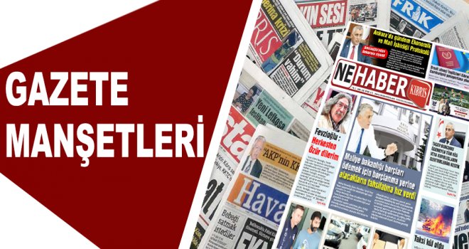 KKTC Gazetelerinin Manşetleri - 31 Mart 2020