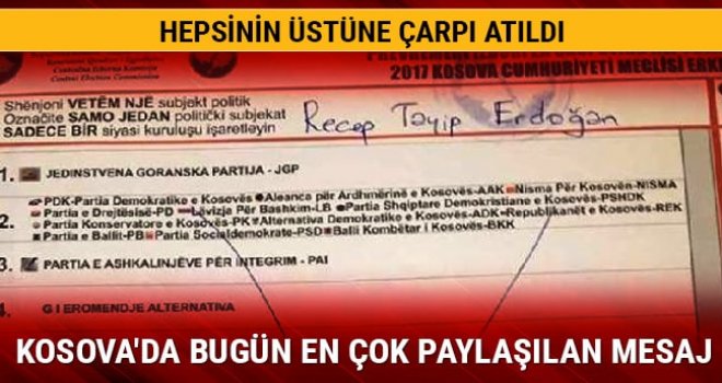 Kosova seçimlerinden de oy çıktı