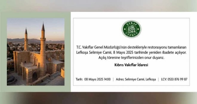 Lefkoşa Selimiye Camii, yarın ibadete açılıyor