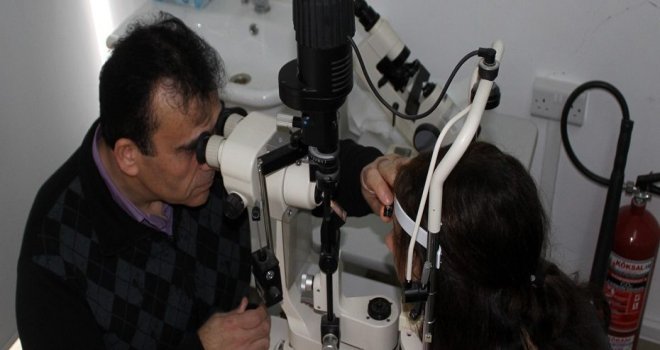 Lefkoşa Trenyolu Polikliniği’nde çocuklara göz taraması yapıldı