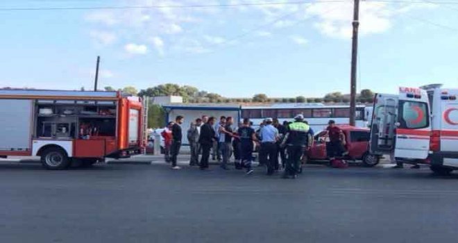 Mağusa’da kaza! Araca sıkıştı