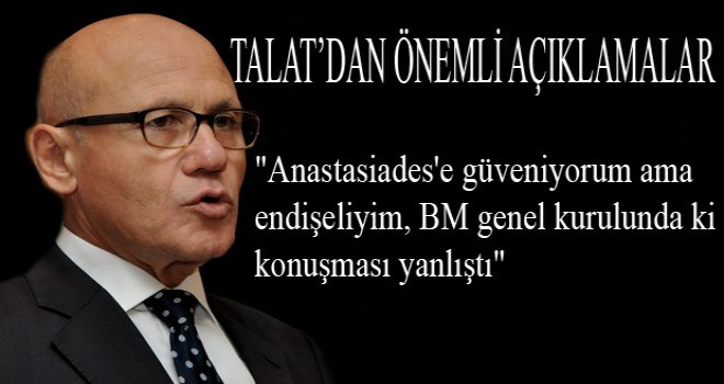 Mehmet Ali Talat'tan Önemli Açıklamalar