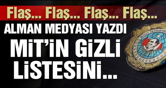 MİT liste verdi