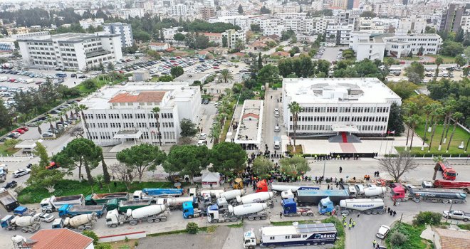 Müteahhitler Birliği araçlı eylem yapıyor